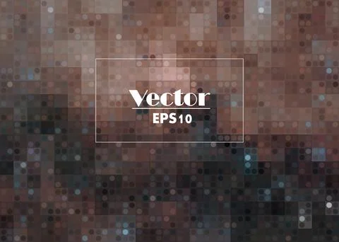 Brown star nebula pixelated abstract stylized digital vector image Stock Illustration