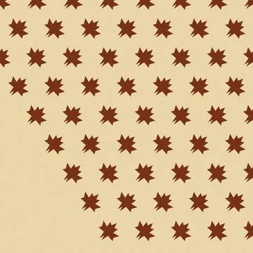 Brown starburst pattern on beige background seamless texture Stock Illustration