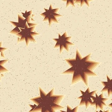 Brown starburst pattern seamless background abstract design 库存插图
