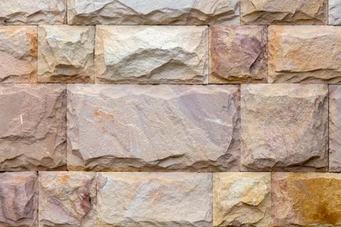 Brown stone brick wall Stock Photos