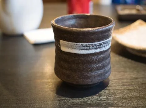 Brown stone cup Stock Photos