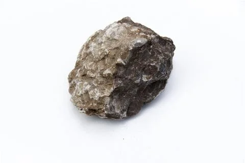 Brown stone over white background Foto stock