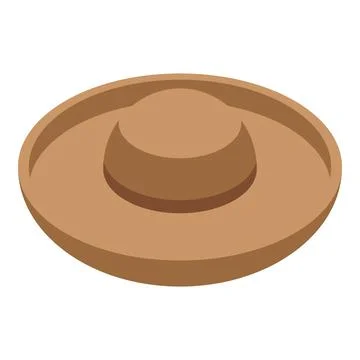 Brown straw hat protecting from sunlight during summer vacation Stock Illustration