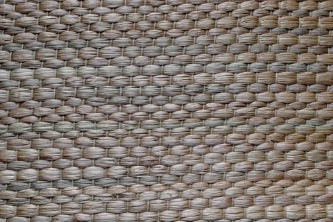 Brown Straw Mat Background Surface Stock Photos