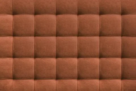 Brown suede leather background, classic checkered pattern for furniture, wall Stock Photos