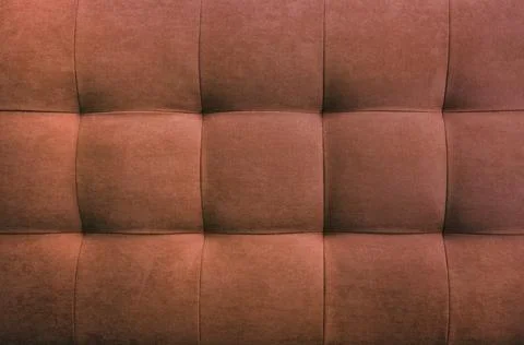 Brown suede leather background, classic checkered pattern for furniture, wa.. Stock Photos
