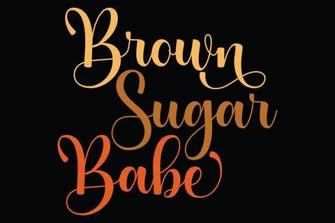 Brown Sugar Babe Black Magic Girl African Women Stock Illustration