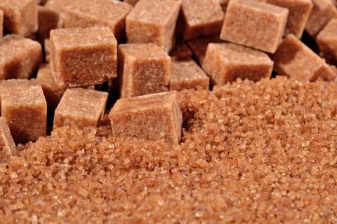 Brown sugar close up Stock Photos