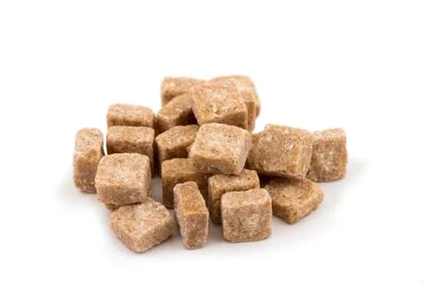 Brown sugar cubes Stock Photos