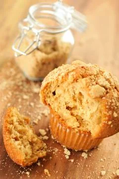 Brown sugar mufffin Stock Photos
