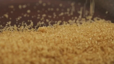 Brown Sugar Rain Closeup Stock Footage 99138057