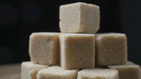Brown sugar from sugar cane,rotating Stock Footage 99171823