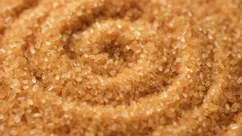 Brown sugar texture macro, rotation Video stock 244224518