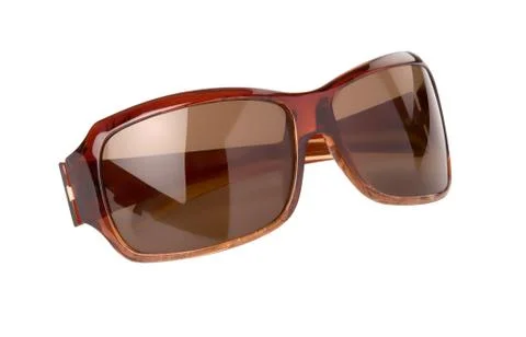Brown sunglasses with clipping path Stock Photos