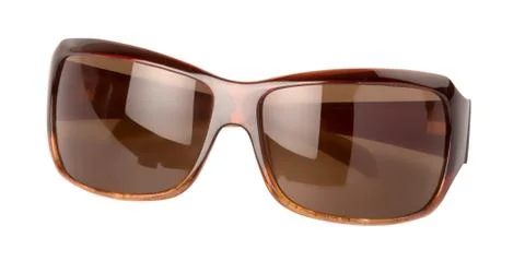 Brown sunglasses with clipping path Stock Photos