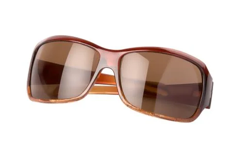 Brown sunglasses with clipping path Stock Photos