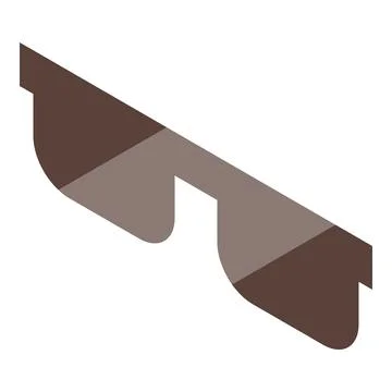 Brown sunglasses protecting from sunlight isometric icon Stock Illustration