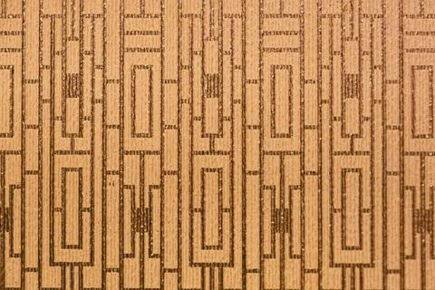 Brown surface with subtle geometric rectangle pattern in darker tone. Stock Photos