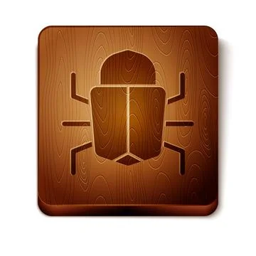 Brown System bug concept icon isolated on white background. Code bug concept Illustrazione stock