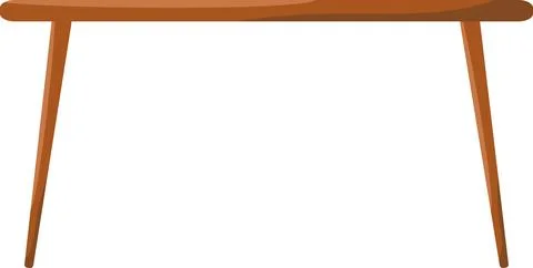 Brown table on isolated background, table illustration Stock Illustration
