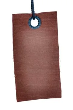 Brown tag, vertical. Foto stock
