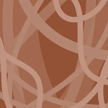 Brown Tangled Line Abstract Background Stock Illustration