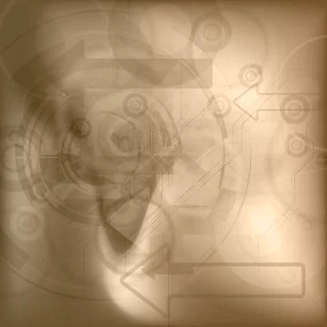 Brown tech background Stock Illustration