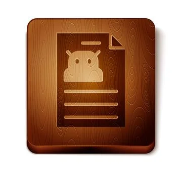 Brown Technical specification icon isolated on white background. Technical イラスト素材