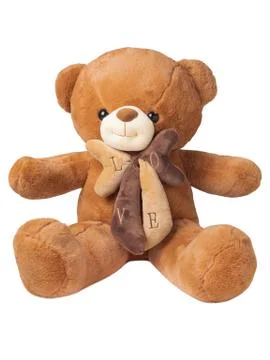 Brown Teddy bear with a bow Stock Photos