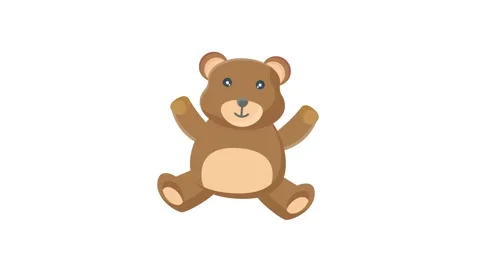 A brown teddy bear resting on its back, featuring a gentle smile and soft f.. Stock Footage 332540900