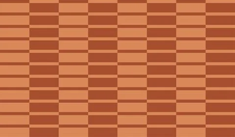 Brown terracotta wall bricks seamless pattern background vector design Stock Illustration