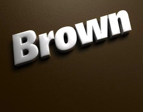 Brown text 3D illustration placed on the blue cement floor. Stock Illustration