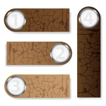 Brown text box Stock Illustration