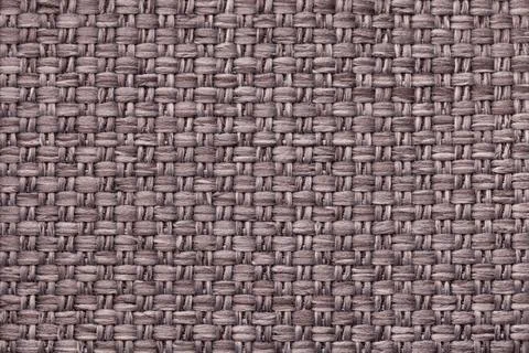Brown textile background with checkered pattern, closeup. Fabric macro. Stock Photos