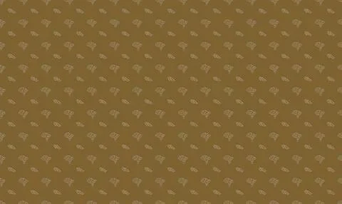 Brown textured paper with small white leaf pattern Stock Illustration