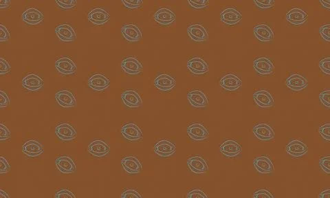 Brown textured surface with small abstract eye patterns Stock Illustration