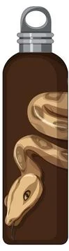 A brown thermos bottle with snake pattern Stock Illustration