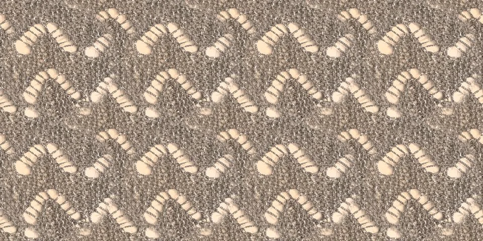 Brown Thread Pattern. Organic Wool Textile. 库存插图