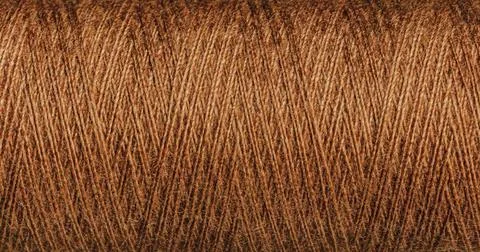 Brown Thread Texture with Weave for Innovative Textile Designs 库存照片