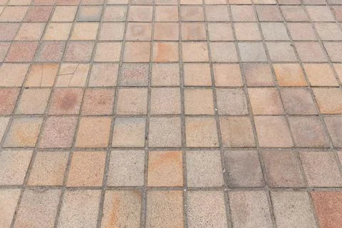 Brown tile floor pattern Stock Photos