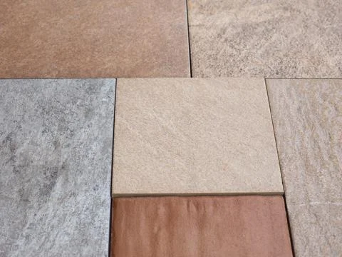 Brown tiles samples Stock Photos