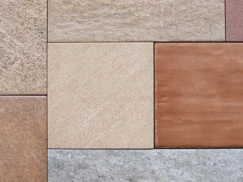 Brown tiles samples Foto stock