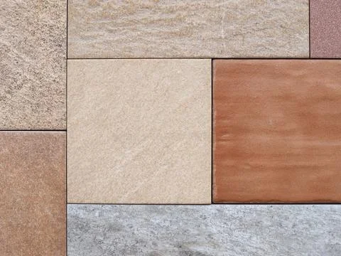 Brown tiles samples Stock Photos