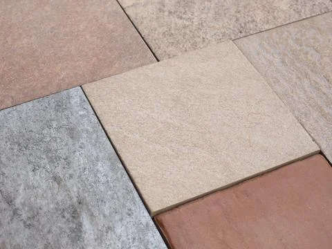 Brown tiles samples Stock Photos