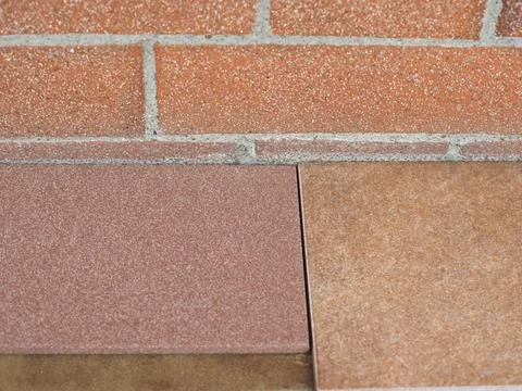 Brown tiles samples Stock Photos