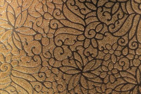 Brown tiles with sequins background close-up 스톡 사진