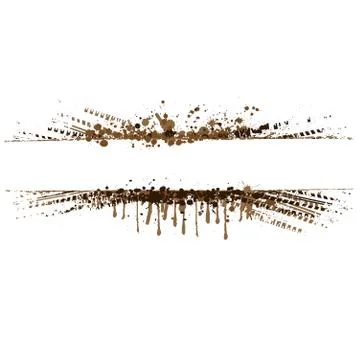 Brown tire tracks frame Stock Illustration
