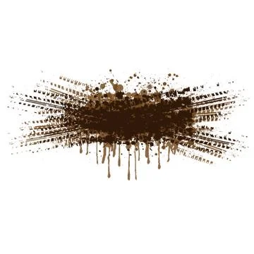 Brown tire tracks Stock Illustration