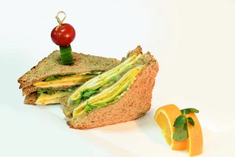 Brown toast with eggs Stock Photos