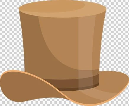 A brown top hat with a unique and stylish design, blending classic charm wi.. Illustrazione stock